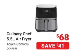 Visions Electronics Culinary Chef 5.5L Air Fryer offer