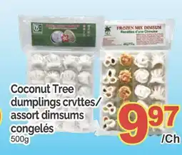 T&T Supermarket COCONUT TREE DUMPLINGS CRVTTES/ASSORT DIMSUMS CONGELÉS, 500G offer