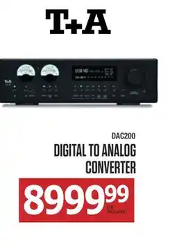 Centre Hi-Fi T+A DIGITAL TO ANALOG CONVERTER offer