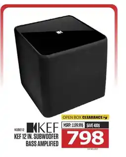 Centre Hi-Fi KEF 12 IN. SUBWOOFER BASS AMPLIFIED offer