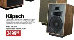 Centre Hi-Fi Klipsch HERESY VERSION IV FLOORSTANDING SPEAKER ( EACH ) offer