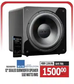 Centre Hi-Fi 12 SEALED SUBWOOFER SPEAKER 550 WATTS RMS offer