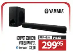 Centre Hi-Fi YAMAHA COMPACT SOUNDBAR WITH SUBWOOFER offer