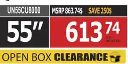 Centre Hi-Fi SAMSUNG SMART 4K TV CU8000 SERIES 55 offer