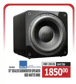 Centre Hi-Fi SVS 13 SEALED SUBWOOFER SPEAKER 800 WATTS RMS offer