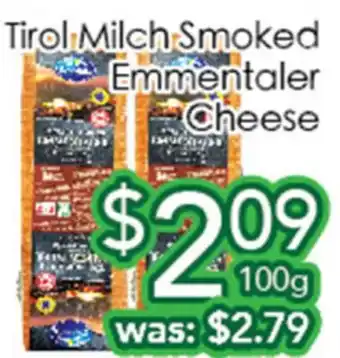 Ample Food Market Tirol Milch Smoked Emmentaler Cheese offer