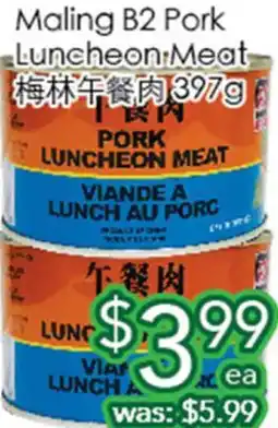 Ample Food Market Maling B2 Pork Luncheon Meat offer