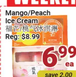Oceans Fresh Food Market Mango/peach ice cream offer