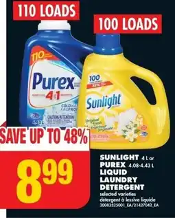 No Frills Sunlight Liquid Laundry Detergent offer