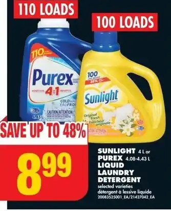 No Frills Purex Liquid Laundry Detergent offer