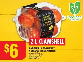 No Frills Farmer's market yellow nectarines offer