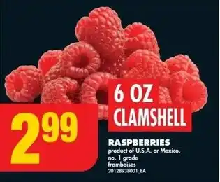 No Frills Raspberries offer