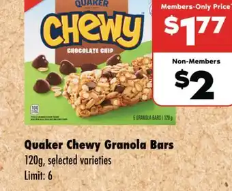 Wholesale Club Chewy Granola Bars offer