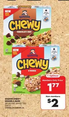 Independent City Market QUAKER CHEWY GRANOLA BARS, 120 G offer