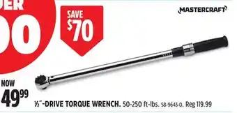 Canadian Tire MASTERCRAFT 1⁄2-DRIVE TORQUE WRENCH offer