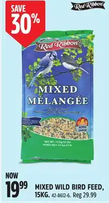 Canadian Tire RED RIBBON MIXED WILD BIRD FEED, 15KG offer