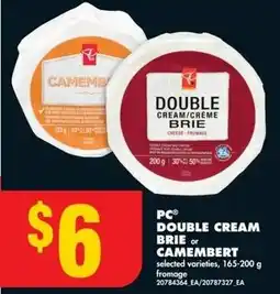 No Frills Pc double cream brie offer