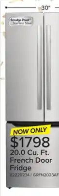 Leon's Frigidaire Gallery Smudge-Proof Stainless Steel French Door Refrigerator (20 Cu. Ft.) - GRFN2023AF offer