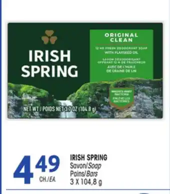 Uniprix IRISH SPRING Savon/Soap Pains/Bars offer