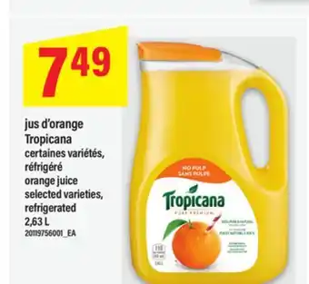 Maxi JUS D'ORANGE TROPICANA offer