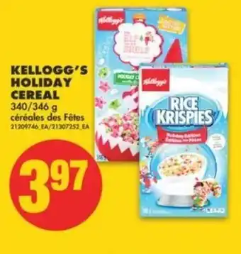 No Frills Kellogg's Holiday Cereal offer