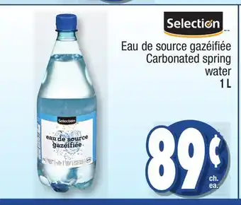 Jean Coutu SELECTION Carbonated spring water offer