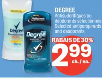 Jean Coutu Selected antiperspirants and deodorants offer