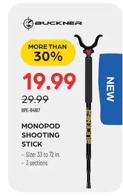 Pronature BUCKNER MONOPOD SHOOTING STICK offer