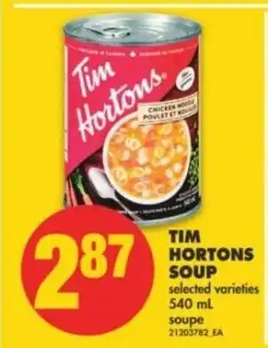 No Frills Tim Hortons Soups offer