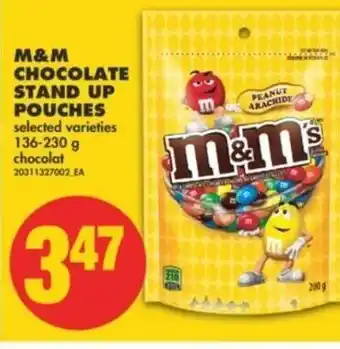 No Frills M&M Chocolate Stand Up Pouches offer