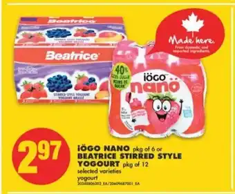 No Frills Iögo Nano Beatrice Stirred Style offer