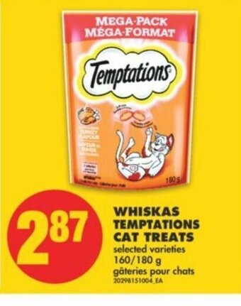 No Frills Whiskas Temptations Cat Treats offer