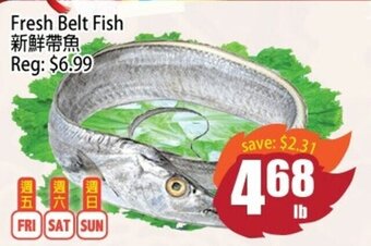 Field Fresh Supermarket Fresh Belt Fish offer