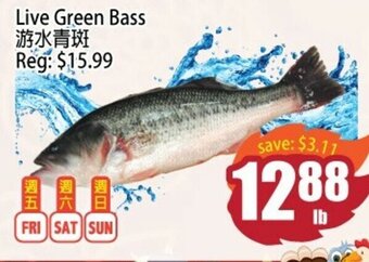 Field Fresh Supermarket Live Green Bass offer