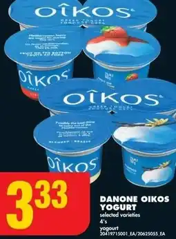 No Frills Danone oikos yogurt offer