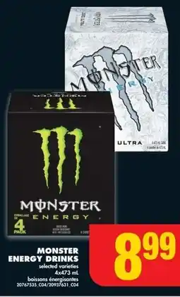 No Frills Monster energy drinks offer