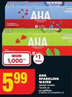 No Frills Aha sparkling water offer