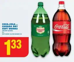 No Frills Coca-cola or canada dry soft drinks offer