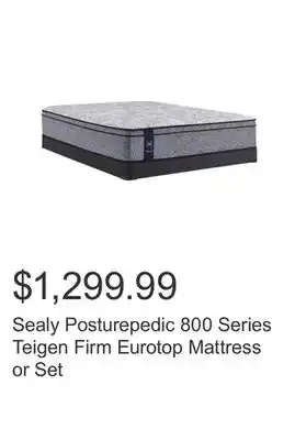 Costco Sealy Posturepedic 800 Series Teigen Firm Eurotop Mattress or Set offer