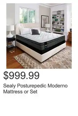 Costco Sealy Posturepedic Moderno Mattress or Set offer
