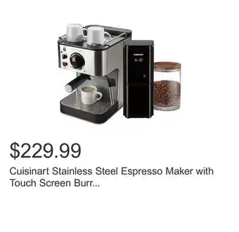 Costco Cuisinart Stainless Steel Espresso Maker with Touch Screen Burr Mill Coffee Grinder offer