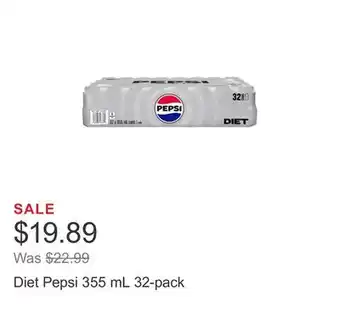 Costco Diet Pepsi 355 mL 32-pack offer