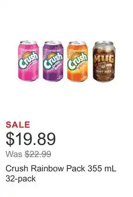 Costco Crush Rainbow Pack 355 mL 32-pack offer