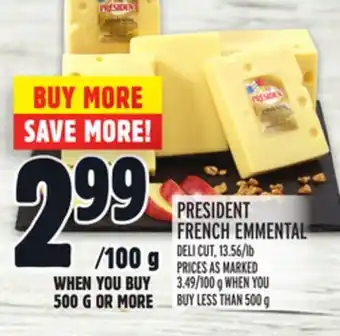 Metro PRESIDENT FRENCH EMMENTAL offer
