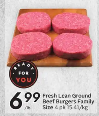 Sobeys Fresh Lean Ground Beef Burgers offer
