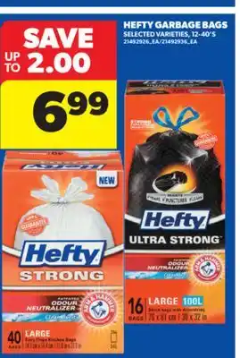 Real Canadian Superstore HEFTY GARBAGE BAGS, 12-40'S offer