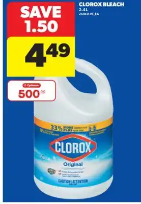 Real Canadian Superstore CLOROX BLEACH, 2.4 L offer