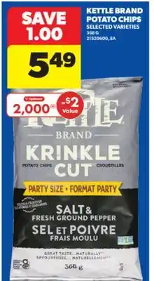 Real Canadian Superstore KETTLE BRAND POTATO CHIPS, 368 G offer