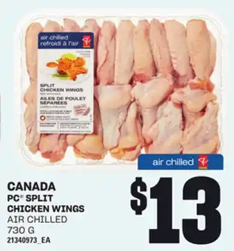Loblaws PC SPLIT CHICKEN WINGS, 730 G offer
