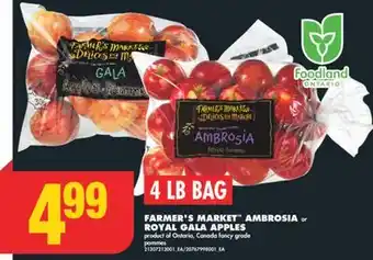 No Frills FARMER'S MARKET AMBROSIA or ROYAL GALA APPLES offer